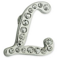 Rhinestone Letter L Pin